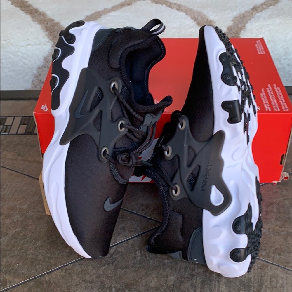 NIKE REACT PRESTO BLACK/OFF NOIR-WHITE MEN’s - Picture 13 of 16